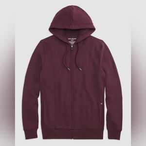 Mack Weldon Mens Hoodie Large Maroon Sweatshirt Zip Jacket Everyday Casual